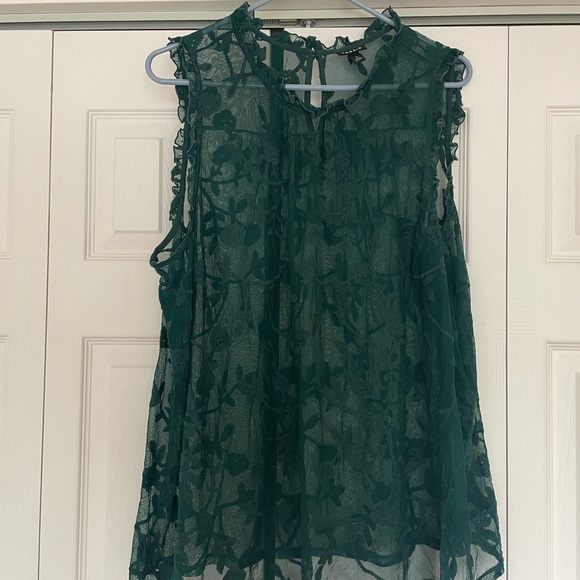 torrid Tops - Torrid Sheer Appliqué Tank